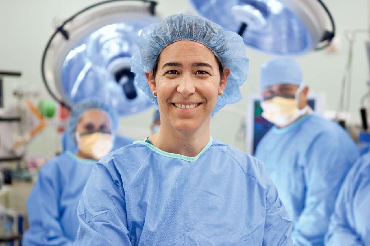 Dr. Jennifer Singer in the OR